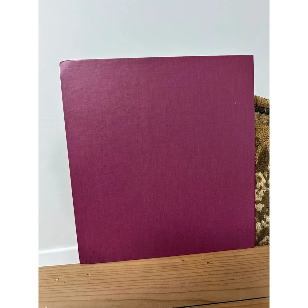 Vintage Cottagecore Padded Fabric Photo Album Lace & Burgundy Large‎ Memory Book